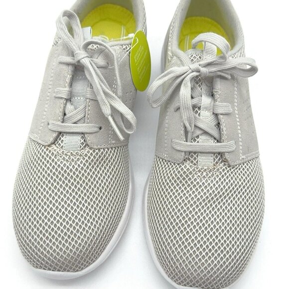 Easy Spirit Oxford Sneaker Leather Mesh Light Gray Quick Run Lace Up E360 Sz 9 W - Picture 6 of 10